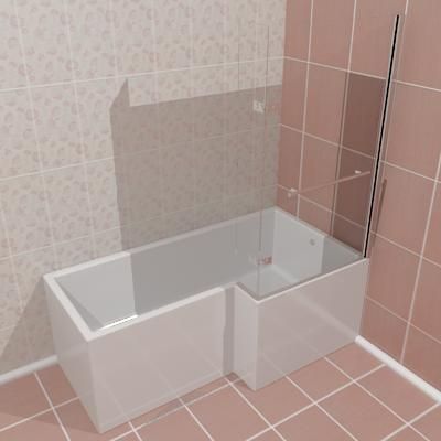 Bathtub L 12 3D - model 170x90x200