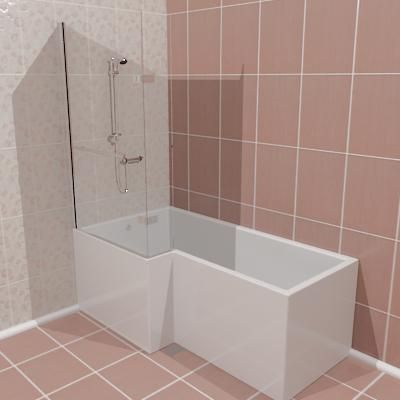 Bathtub R 12 3D - model 170x90x200