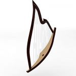 Harp 01 3D - model