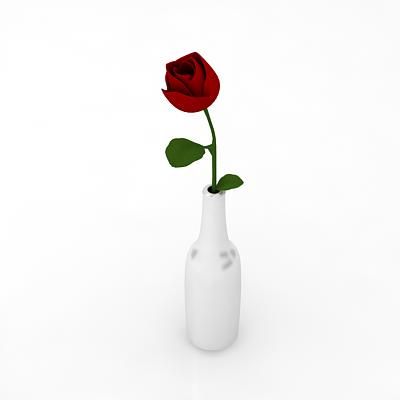 Rose 3D - model