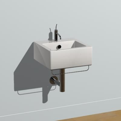 Square sink Minimalism 3D - model CAD symbol sink15