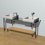 Double sink high-tech 3D object sink19