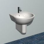 Oval sink Minimalism 3D model sink32