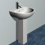 Sink Minimalism 3D - model CAD symbol sink40