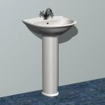 Contemporary sink CAD 3D - model symbol sink45