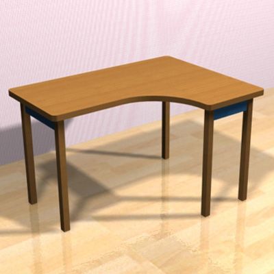 Contemporary writing desk for the childrens room Ukraine 3D – model CAD symbol Amigo table